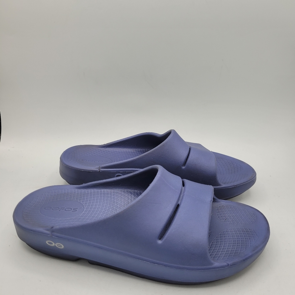 Oofoos Ooahh Purple Slides Size 7 In Women 5 In Mens - Picture 10 of 16